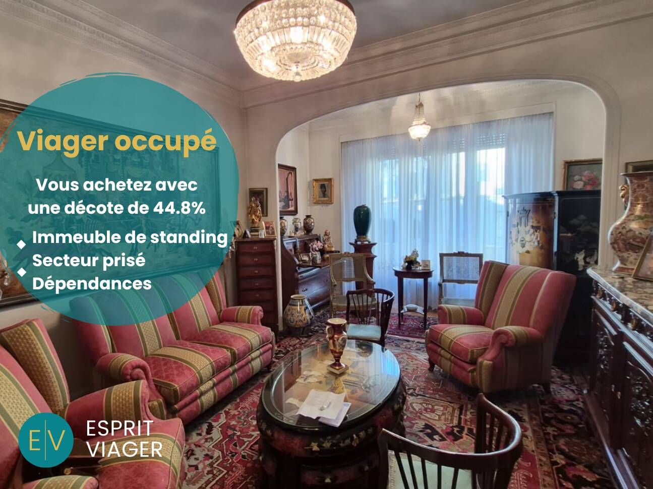 Viager occupé - Appartement 4 pièces - NICE